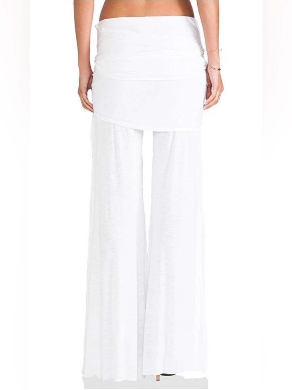Young Fabulous & Broke Marina Relaxed Wide Leg Pants Wrap Overlay Skirt Pink S - Picture 8 of 9